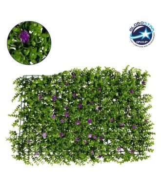 GloboStar® 78421 Artificial - Συνθετικό Τεχνητό Διακοσμητικό Πάνελ Φυλλωσιάς - Κάθετος Κήπος Καυκάσιο Πυξάρι - Απτένια Πράσινο Μ60 x Υ40 x Π8cm